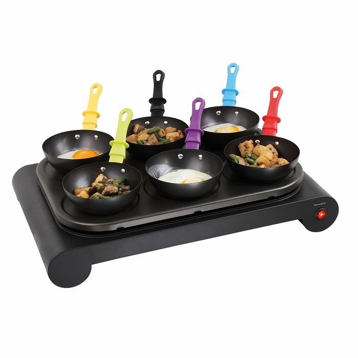  Set mini woks, crêpière et grill