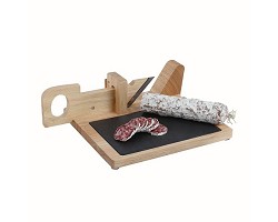 Guillotine à saucisson avec plateau en ardoise