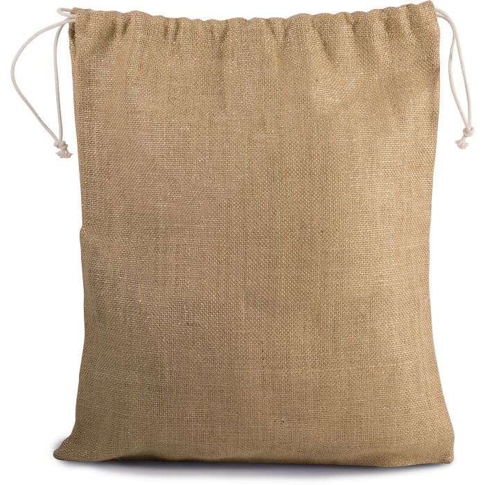  Sac en toile de jute avec cordelettes