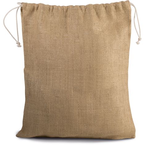  Sac en toile de jute avec cordelettes