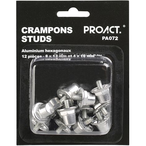  Boîte de 12 crampons alu hexagonaux