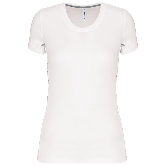  T-shirt de sport bi-matière manches courtes femme