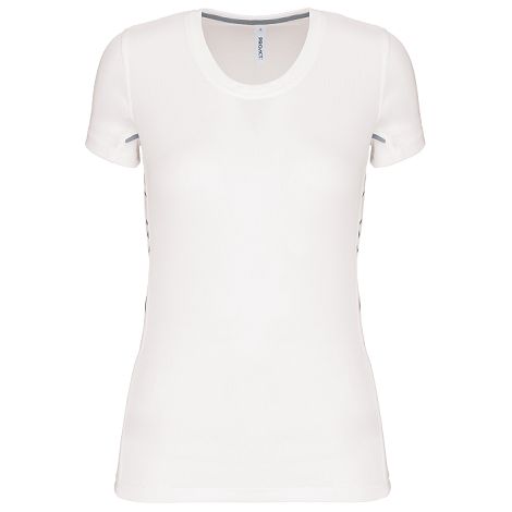  T-shirt de sport bi-matière manches courtes femme