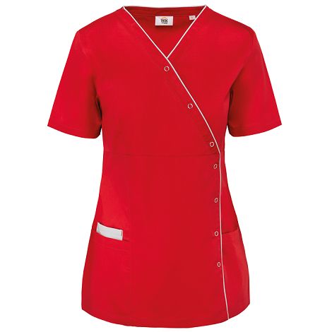  Blouse polycoton avec boutons-pression femme