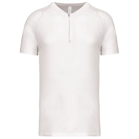  T-shirt 1/4 zip sport manches courtes unisexe