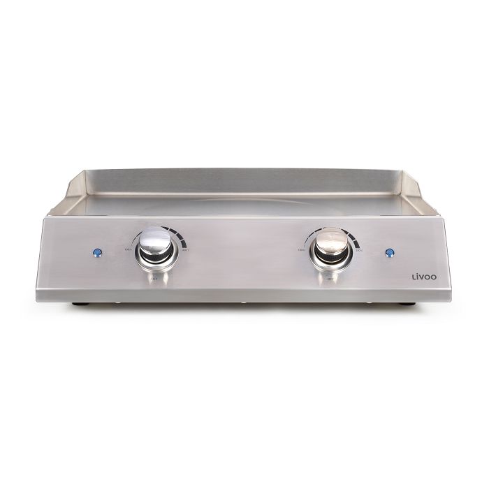  Plancha électrique inox 2 thermostats