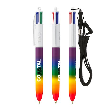 BIC® 4 Couleurs® Rainbow Decor + Lanyard