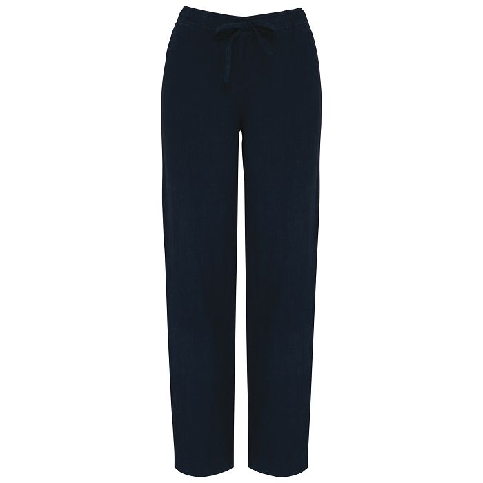  Pantalon écoresponsable délavé en lin femme