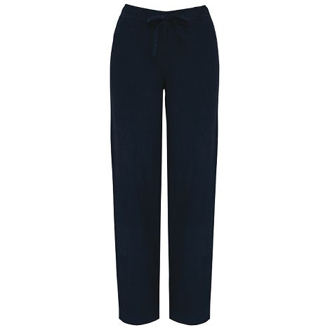  Pantalon écoresponsable délavé en lin femme