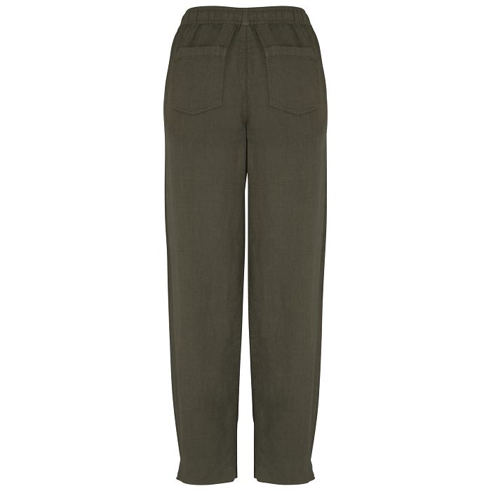  Pantalon écoresponsable délavé en lin femme