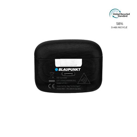  Ecouteurs Bluetooth recyclé GRS avec étui de charge - BLAUPUNKT