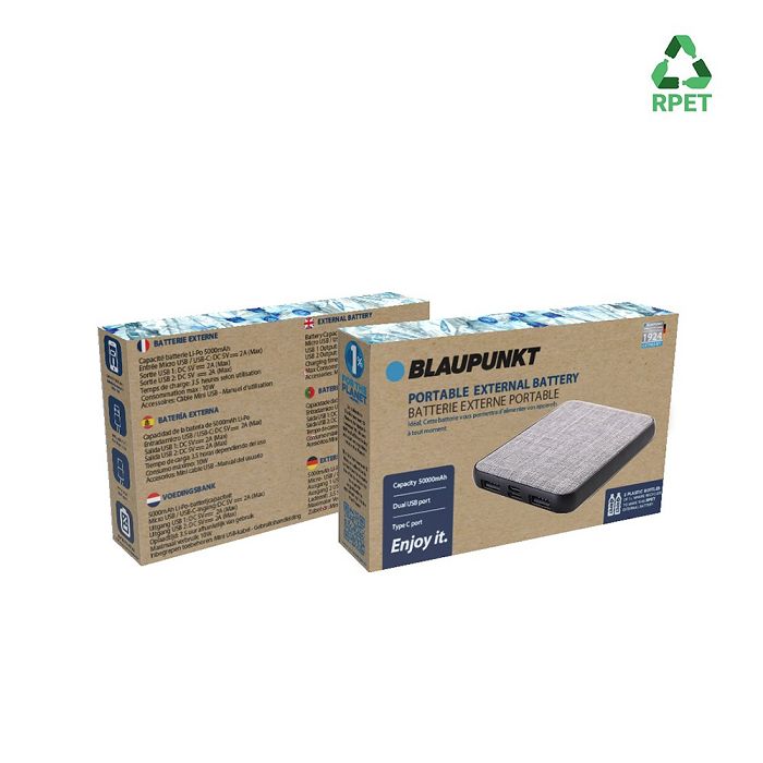  Batterie de secours RPET 5 000mAh - BLAUPUNKT