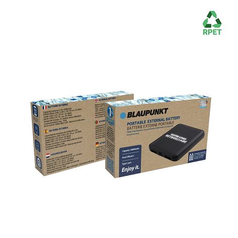  Batterie de secours RPET avec LED 5 000mAh - BLAUPUNKT