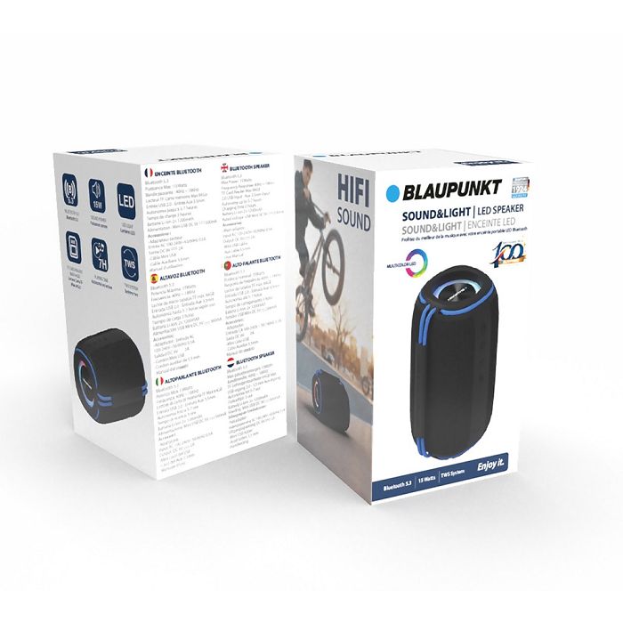  Enceinte Sound&Light Bluetooth 15 W  - Blaupunkt