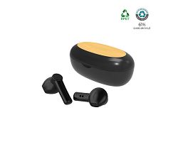 Ecouteurs Bluetooth ABS recyclé et bambou FSC - BLUETECH