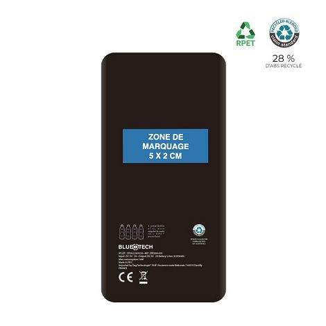  Batterie de secours RPET 10 000mAh - BLUETECH