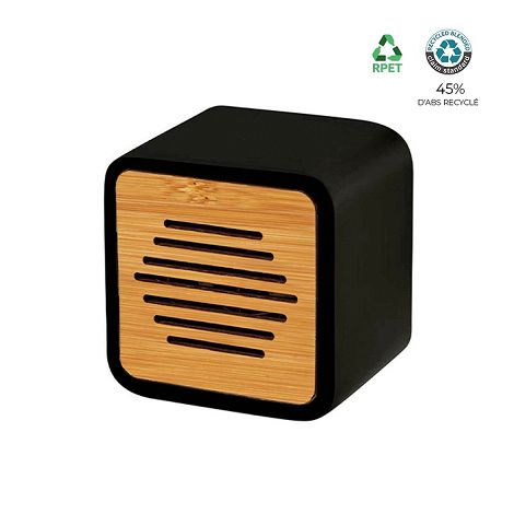  Enceinte Bluetooth ABS recyclé et bambou FSC - BLUETECH