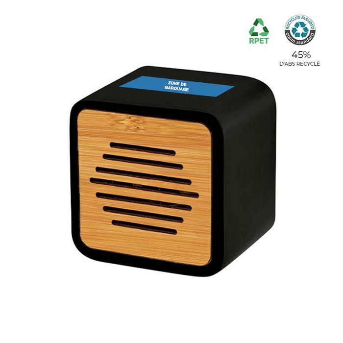  Enceinte Bluetooth ABS recyclé et bambou FSC - BLUETECH