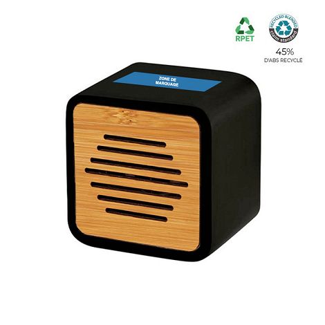  Enceinte Bluetooth ABS recyclé et bambou FSC - BLUETECH