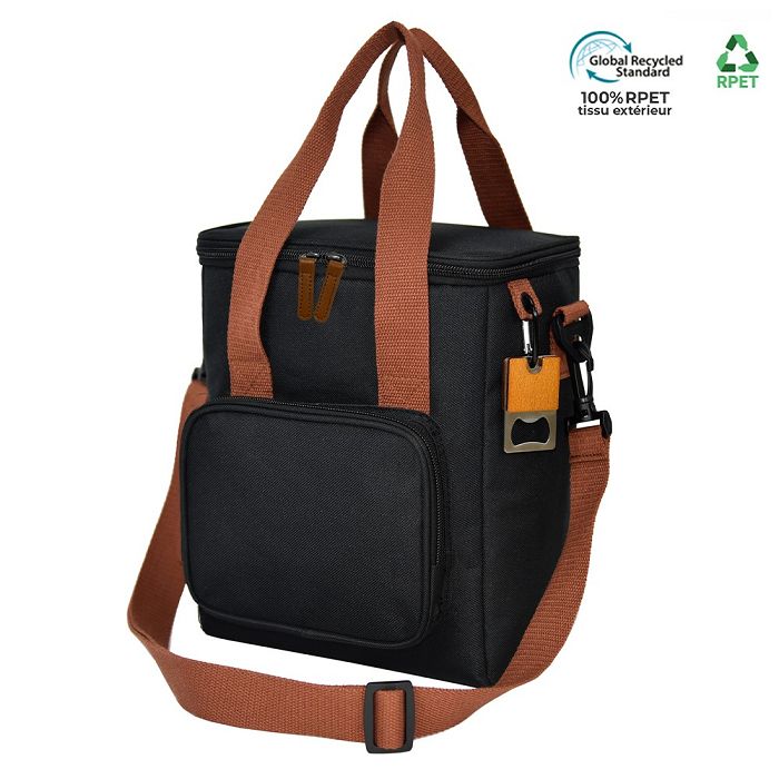  Sac isotherme RPET avec ouvre bouteille en bois 8L - ENVIRONNEMEN