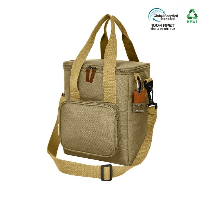  Sac isotherme RPET avec ouvre bouteille en bois 8L - ENVIRONNEMEN