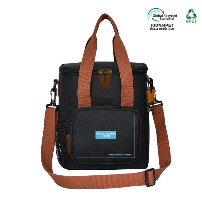  Sac isotherme RPET avec ouvre bouteille en bois 8L - ENVIRONNEMEN