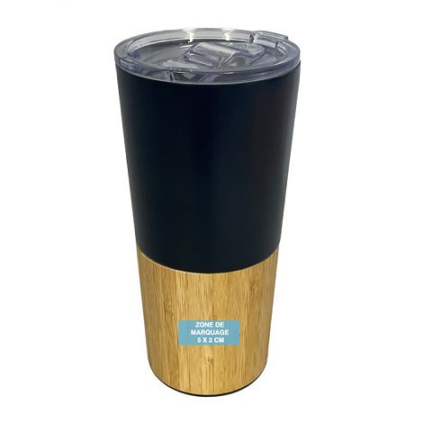  Mug isotherme recyclé RCS finition bambou - Environnement & natur