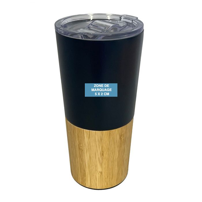  Mug isotherme recyclé RCS finition bambou - Environnement & natur