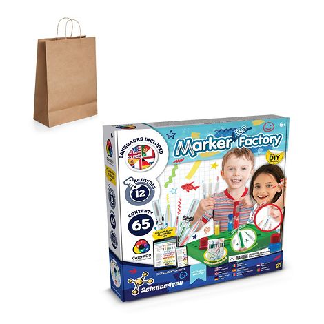  Kit éducatif livré avec un sac cadeau en papier kraft (115 g/m²)