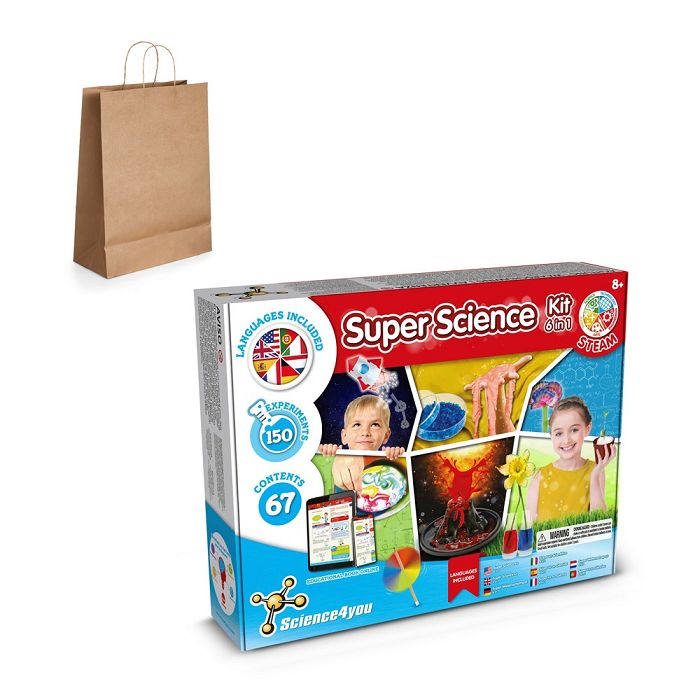  Kit éducatif livré avec un sac cadeau en papier kraft (115 g/m²)