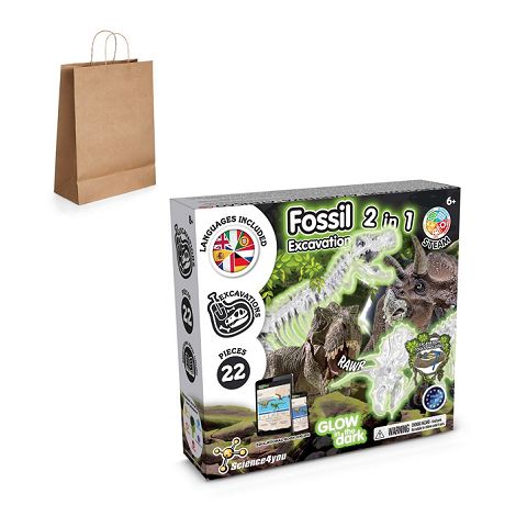  Jeu éducatif livré avec un sac cadeau en papier kraft (115 g/m²)