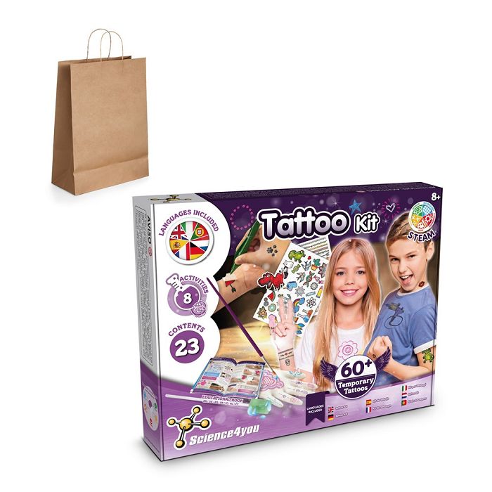  Jeu éducatif livré avec un sac cadeau en papier kraft (115 g/m²)