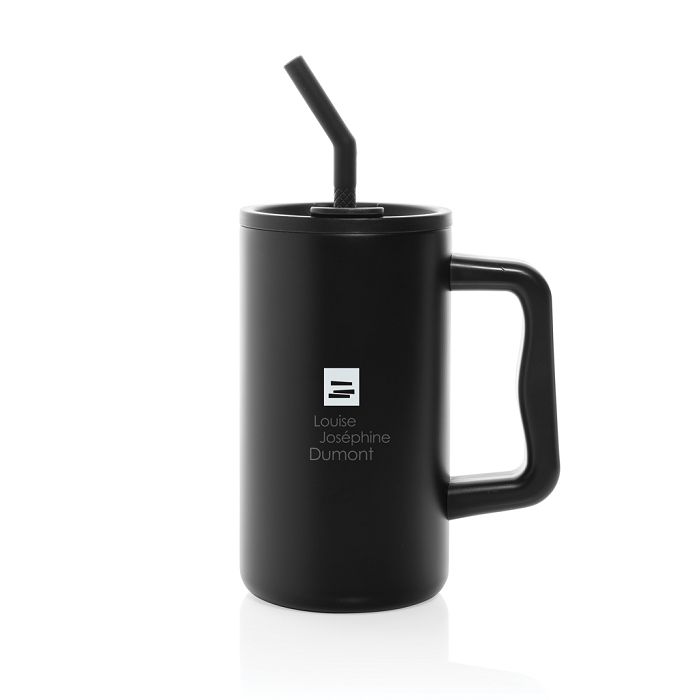  Mug Cube 800ml en acier recyclé certifiée RCS