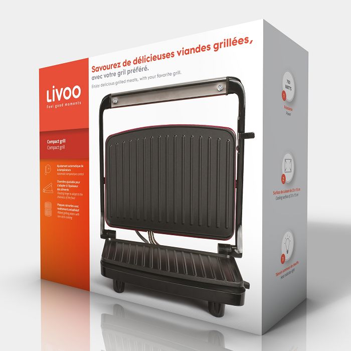  Compact grill - Rouge