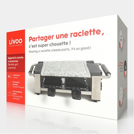  Appareil à raclette 4 personnes