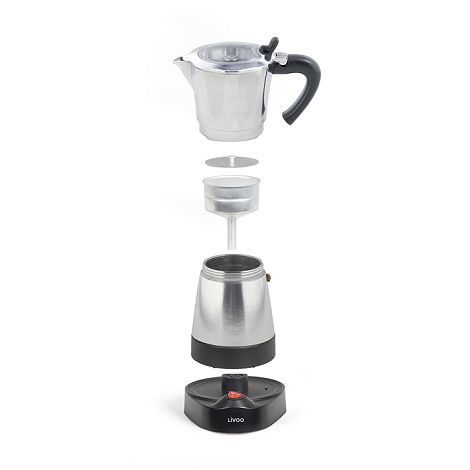  Cafetière italienne électrique - Argent