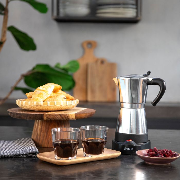  Cafetière italienne électrique - Argent