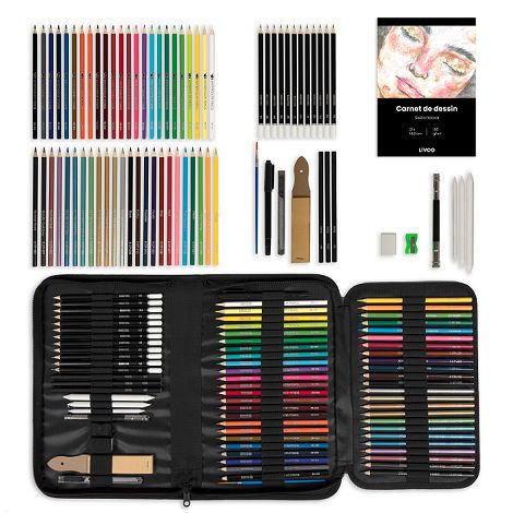  Kit de dessin 74 accessoires