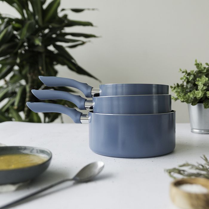  Set de 3 casseroles - Bleu