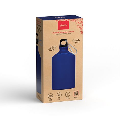  Bouteille aluminium recyclé 500 ml - Bleu