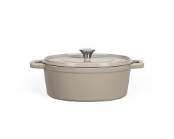 Cocotte ovale en fonte - Gris