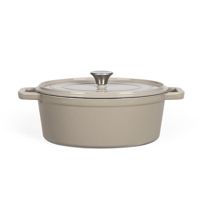  Cocotte ovale en fonte - Gris