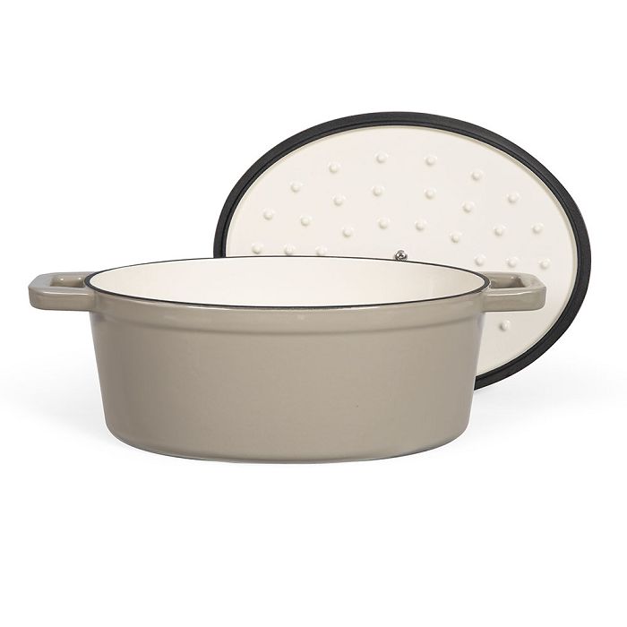  Cocotte ovale en fonte - Gris