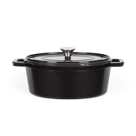  Cocotte ovale en fonte - Noir