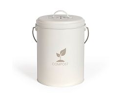 Seau à compost de cuisine 6 L - Crème