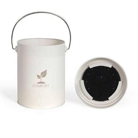  Seau à compost de cuisine 6 L - Crème