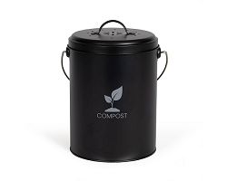 Seau à compost de cuisine 6 L - Noir