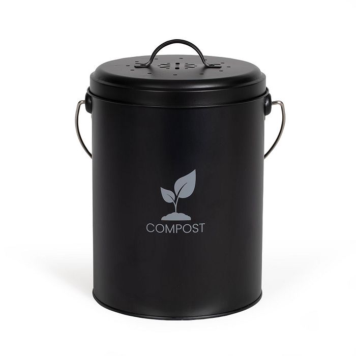  Seau à compost de cuisine 6 L - Noir