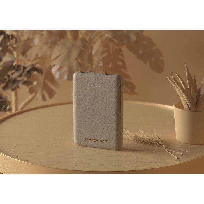  Powereco - Batterie externe en fibre de blé - 5 000 mAh