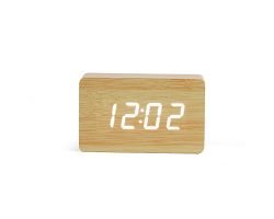 Horloge digitale aspect bois - Bois